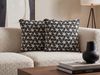Kissen 2er Set Geometrisches Muster ANDIRIN Baumwolle 45 x 45 cm Schwarz Bild 3