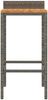 vidaXL Barhocker 2 Stk. Grau Poly Rattan und Massivholz Akazie 362603 Bild 4