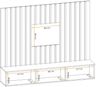 Wohnwand Verti 2 in Perla Gray und Artrisan mit Lamellenplatte 180 x 148 x 35 cm 2-teilig Bild 2