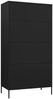 vidaXL Kleiderschrank, Stahl, Schwarz, 90 x 50 x 180 cm Bild 5