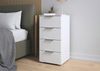 rauch Schubkastenkommode Highboard Sideboard Schubladenkommode Kommode ASTANA (Breite 40 cm / Höhe 81 cm), mit 4 geräumigen Schubladen, Kantengriff in Alufarben MADE IN GERMANY Bild 3