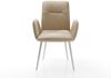 Esszimmerstuhl Vinja-Flex Mikrofaser Beige Vintage 4-Fuß konisch Edelstahl Bild 2