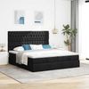 vidaXL Ottoman-Bett mit Matratzen Schwarz 160x200 cm Stoff 3313708 Bild 3