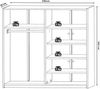 Apothekerschrank Rimini 40x207cm Korbauszug matt Farbe: RAL 5024 pastellblau matt / grau RI-2D14K/40/KARGO Bild 5