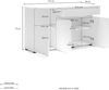 Sideboard >Mister< in weiss, Lack Hochglanz - 135x80x38cm (BxHxT) Bild 5