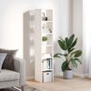vidaXL Bücherregale 2 Stk. Stapelbar Weiß 30x30x80 cm Holzwerkstoff 858804 Bild 3