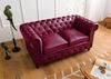 Sofa 2-Sitzer Echtleder 158x82x75 rot CHESTERFIELD #402 Bild 3