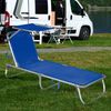 Gartenliege, Sonnenblende, verstellbar, blau, L 188 cm, KISO Bild 4