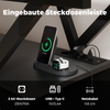 TV-Ständer für 65-Zoll-Fernseher 3-stufiges Entertainment-Center mit LED-Leuchten Schwarz Bild 3