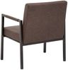 massivum Armlehnstuhl Wellington braun XXL Stuhl Kunstleder Stahl 78x89x61 cm hochbelastbar für Senioren Pflege Adipositas Esszimmer Bild 4