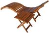 vidaXL Sonnenliege mit Tisch und Auflage Massivholz Akazie 3061601 Bild 2