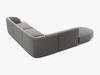 Micadoni 6-Sitzer Ecke links Sofa Miley | Beinfarbe Black Plastic, Hellgrau, Samt Bild 3