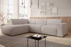 Selsey 'Bouvi' Ecksofa mit seitlicher Rückenlehne an der Ottomane, links, hellbeige, Bouclé Bild 3