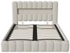 Furnishings Home Polsterbett Doppelbett Jugendbett (Set, Mit LED-Beleuchtung, USB & Type-c Anschlüsse, Leinen, 140x200 cm), mit Bettkasten, LED-Licht, USB-Anschluss Bild 4