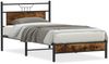 vidaXL Bettgestell ohne Matratze Räuchereiche 100x200 cm Holzwerkstoff 4106885 Bild 2