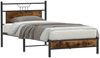 vidaXL Bettgestell ohne Matratze Räuchereiche 100x200 cm Holzwerkstoff 4106885 Bild 3