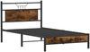 vidaXL Bettgestell ohne Matratze Räuchereiche 100x200 cm Holzwerkstoff 4106885 Bild 5
