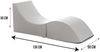 Dmora Klappbett Arbil, Hocker, der in ein Einzelbett umgewandelt werden kann, Chaiselongue aus Öko-Leder, 100 % Made in Italy, 130 x 50 x 50 cm, Weiß Bild 3