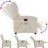 vidaXL Massagesessel mit Relaxfunktion, Kunstleder, Creme 3205900 Bild 5