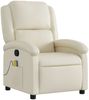 vidaXL Massagesessel mit Relaxfunktion, Kunstleder, Creme 3205900 Bild 3