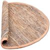 Flickenteppiche Leder Rund 150cm beige Bild 5