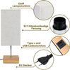ZMH Tischlampe Dimmbar Touch Nachttischlampe - USB Vintage Schreibtischlampe mit Ladefunktion E27 Aufladbar Nachtlicht mit Stoff Lampenschirm für Schlafzimmer Geschenk Esszimmer Wohnzimmer Bild 4