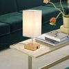 ZMH Tischlampe Dimmbar Touch Nachttischlampe - USB Vintage Schreibtischlampe mit Ladefunktion E27 Aufladbar Nachtlicht mit Stoff Lampenschirm für Schlafzimmer Geschenk Esszimmer Wohnzimmer Bild 5