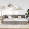 vidaXL Eckbettgestell Taupe 100 x 200 cm Stoff 42016508 Bild 4