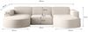 Kaiser Möbel Ecksofa Sofa U form, Couch U form MODENA U STUDIO stoff Neve, Poso, Quelle Bild 3