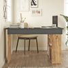 Dmora Schreibtisch Altin, Mehrzweckschreibtisch, Bürotisch für PC, Eckschreibtisch, 129x120h72 cm, Eiche und Schwarz Bild 5