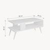 Couchtisch Lycksele 40x90x45 cm Weiß [en. casa] Bild 3