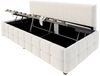 KLAM HOME Schlafsofa Modernes Schlafsofa Mit Hydraulischem Stauraum In Samt, 90x200cm Polsterbett Ohne Armlehnen Im Karo Design, Multifunktionales Einzelbett Als Sitz- Und Schlafmöbel Bild 4