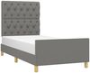 Einzelbett mit Kopfteil Stoff Dunkelgrau 80x200 cm [3125253] Bild 3
