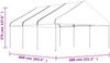 vidaXL Pavillon mit Dach Weiß 6,69x5,88x3,75 m Polyethylen 3155519 Bild 5