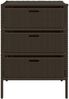 vidaXL Gartenschrank Braun 55x59x80 cm Poly Rattan 365552 Bild 2