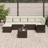 vidaXL Gartensofa-set mit Kissen 8 pcs Braun Poly-Rattan 3345458 Bild 3