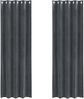 vidaXL Verdunkelungsvorhänge 2 pcs Hellgrau 140 x 225 cm Samt 4107255 Bild 2