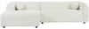 Vente-unique - OVOTAS Sofa Stoff Weiß - B 160 cm x H 70 cm x L 270 cm Bild 2