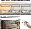 ZMH LED Deckenleuchte LED 3000-6500K dimmbar 100/120cm Schwarz/Weiß Deckenlampe, Augenschutz, LED fest integriert, warmweiß, neutralweiß, kaltweiß, 24W Rechteckig 2900LM Timer Memory Bürolampe Bild 4