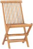 vidaXL 3-tlg. Garten-Essgruppe mit Kissen Klappbar Massivholz Teak 3063213 Bild 4
