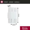 LED Wandleuchte Tharin IP44 3000K 120x250mm 2x3,7W Weiß Bild 5
