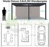 Weide Deluxe | Wand Pergola | Voll Aluminium | 3,6 x 5,3 M | Lamellendach anthrazit Bild 3