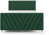 Boxspringbett Schlafzimmerbett CARLITO 180x220cm in Stoff Fresh Flaschengrün Bild 2