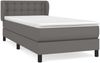 vidaXL Boxspringbett mit Matratze Grau 90x190 cm Kunstleder 3127287 Bild 2