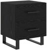 vidaXL Nachttisch Schwarz Eichen-Optik 40 x 35 x 47,5 cm Holzwerkstoff 882062 Bild 2