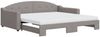 vidaXL Tagesbett Ausziehbar mit Matratzen Taupe 100x200 cm Stoff 3197556 Bild 2