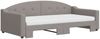vidaXL Tagesbett Ausziehbar mit Matratzen Taupe 100x200 cm Stoff 3197556 Bild 3