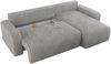 Ecksofa L-form, mit Schlaffunktion und Bettkasten - ARGOS, Hellgrau, Cord Bild 5