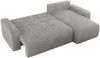 Ecksofa L-form, mit Schlaffunktion und Bettkasten - ARGOS, Hellgrau, Cord Bild 4