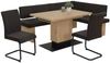 Eckbank Lorena / Linn EB, Stoff, Webstoff, Braun, Holzfarben, 140 x 83 x 200 cm Bild 4